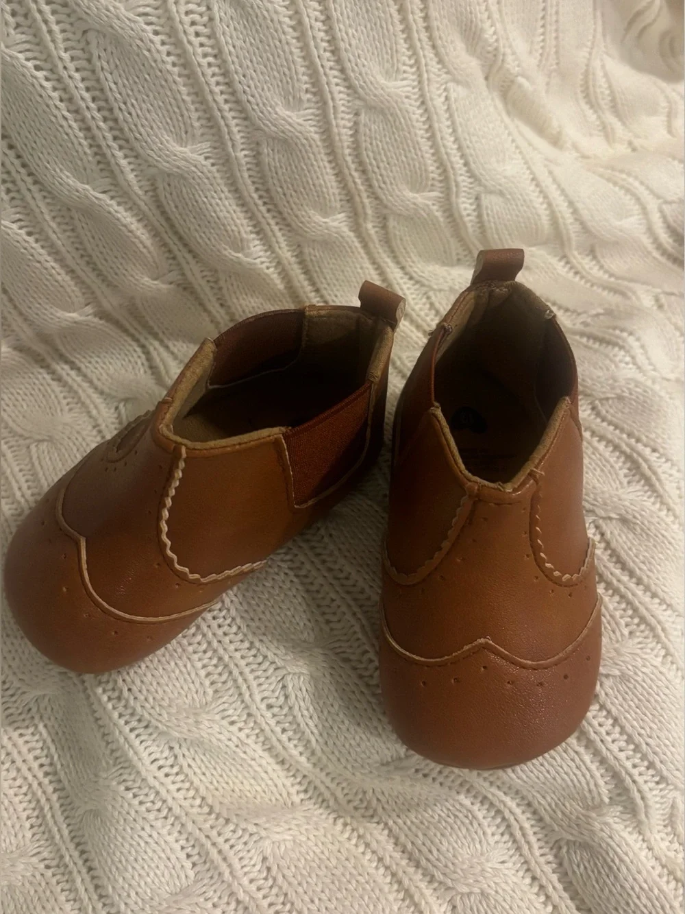 myggpp Classic Brown Leather-Style Baby/Toddler Shoes